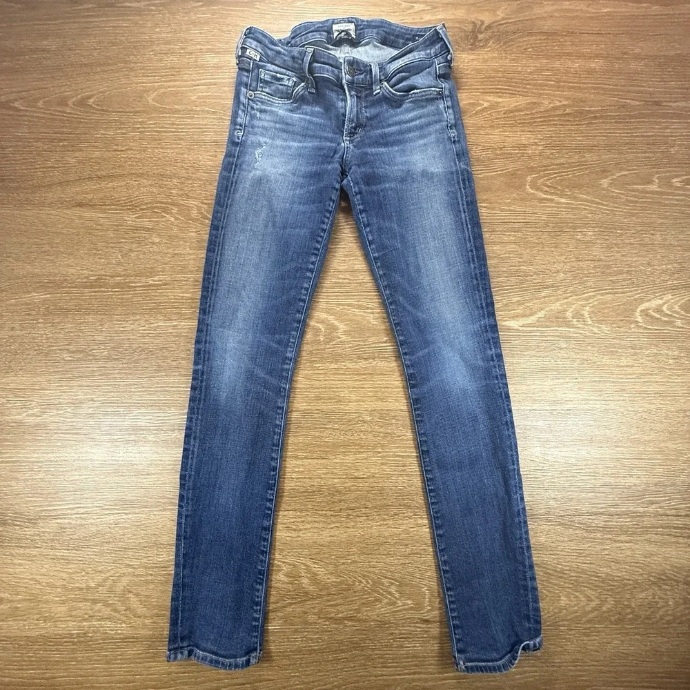 Citizens of Humanity Racer Low Rise Skinny Premium Jeans Women's 25 Blue Stretch